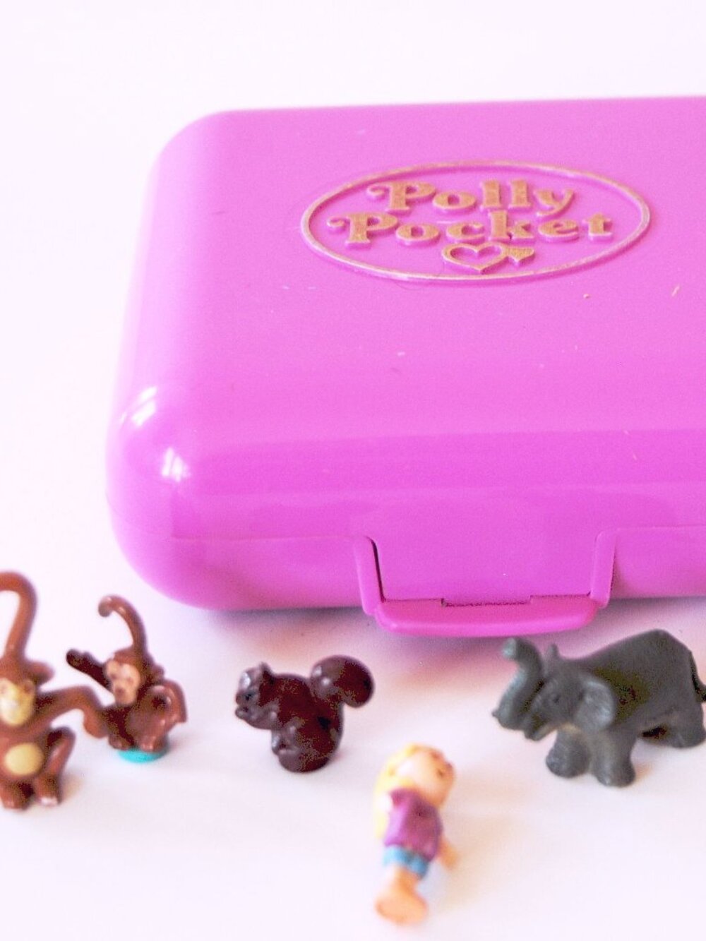 Polly Pocket 1989 Wild Zoo World 5 Animals 1 Figure